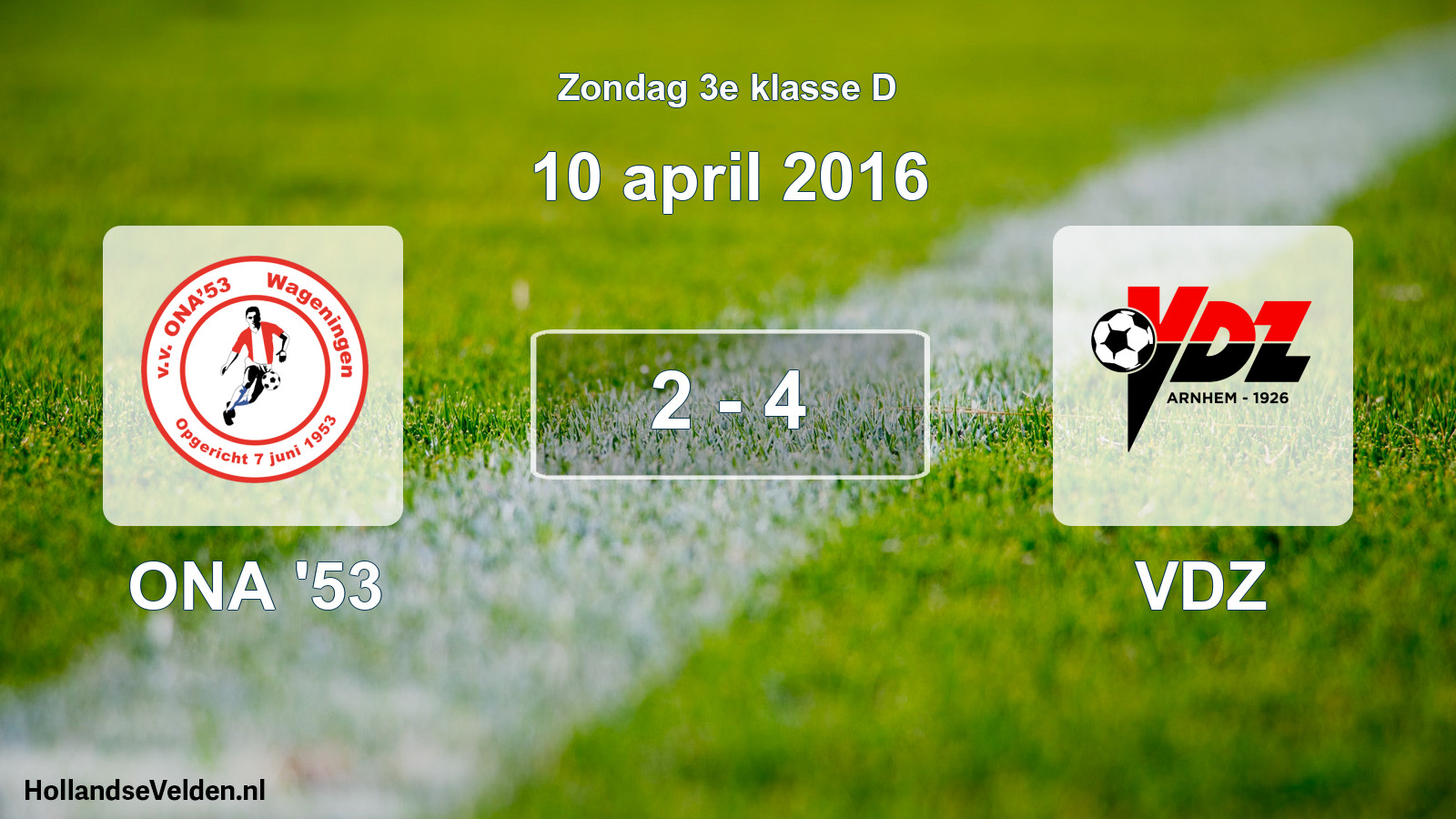 Total number of matches played: ONA '53 - VDZ 2 - 4 (10 April 2016)