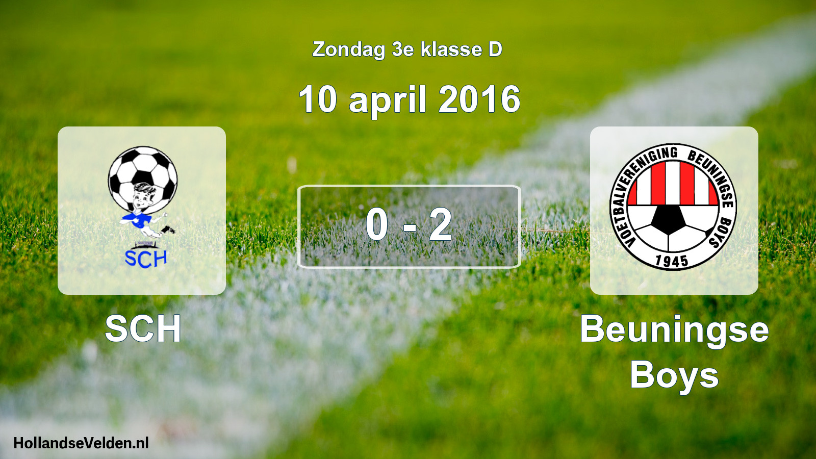 Total number of matches played: SCH - Beuningse Boys 0 - 2 (10 April 2016)