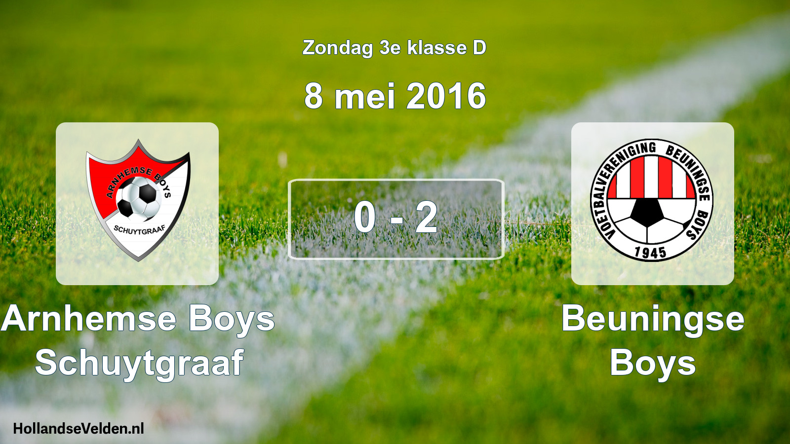 Total number of matches played: Arnhemse Boys Schuytgraaf - Beuningse Boys 0 - 2 (8 May 2016)