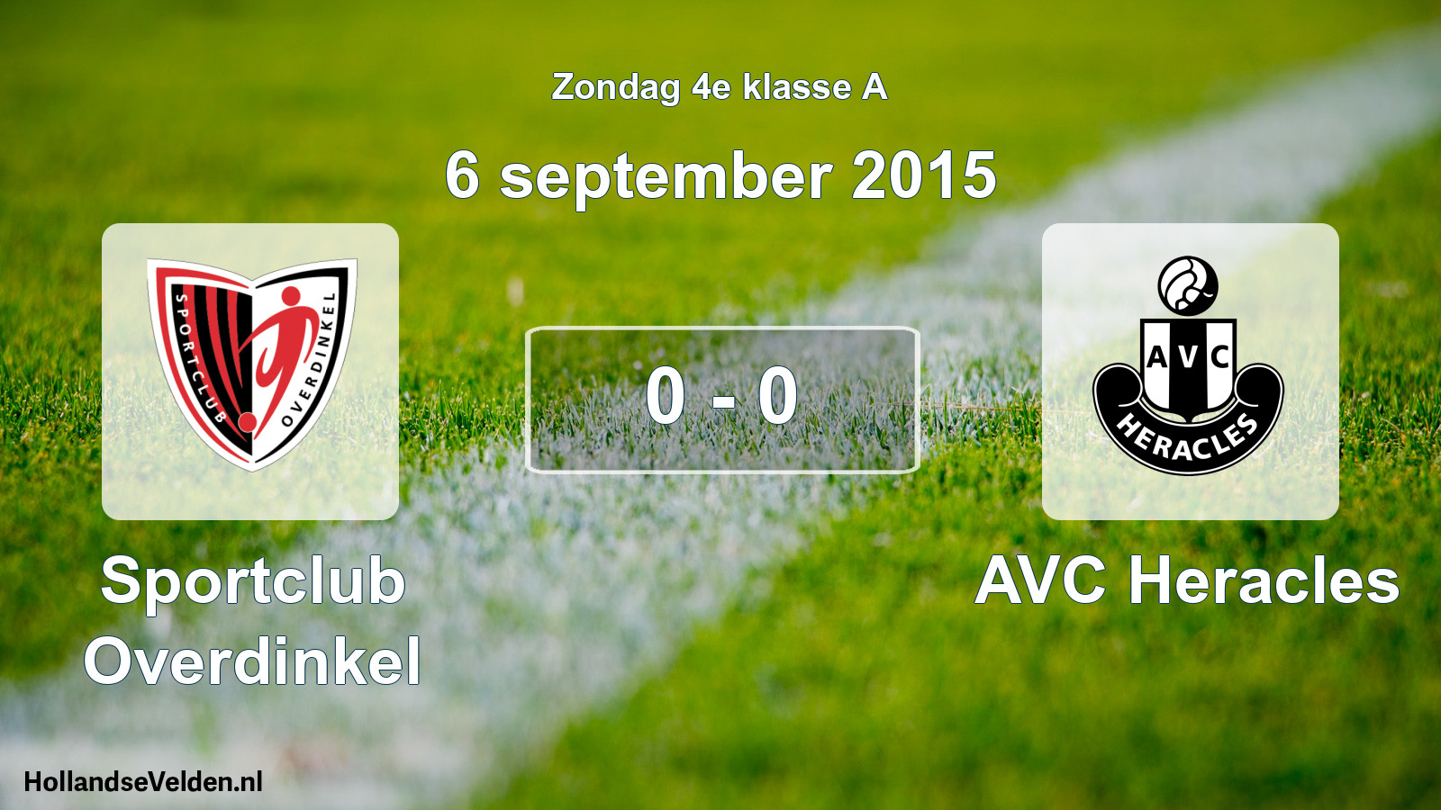 Total number of matches played: Sportclub Overdinkel - AVC Heracles 0 - 0 (6 September 2015)