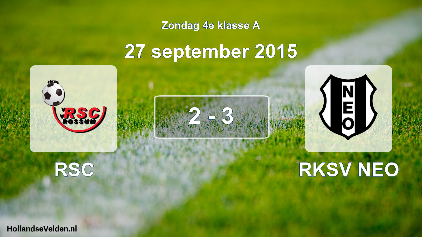 Total number of matches played: RSC - RKSV NEO 2 - 3 (27 September 2015)