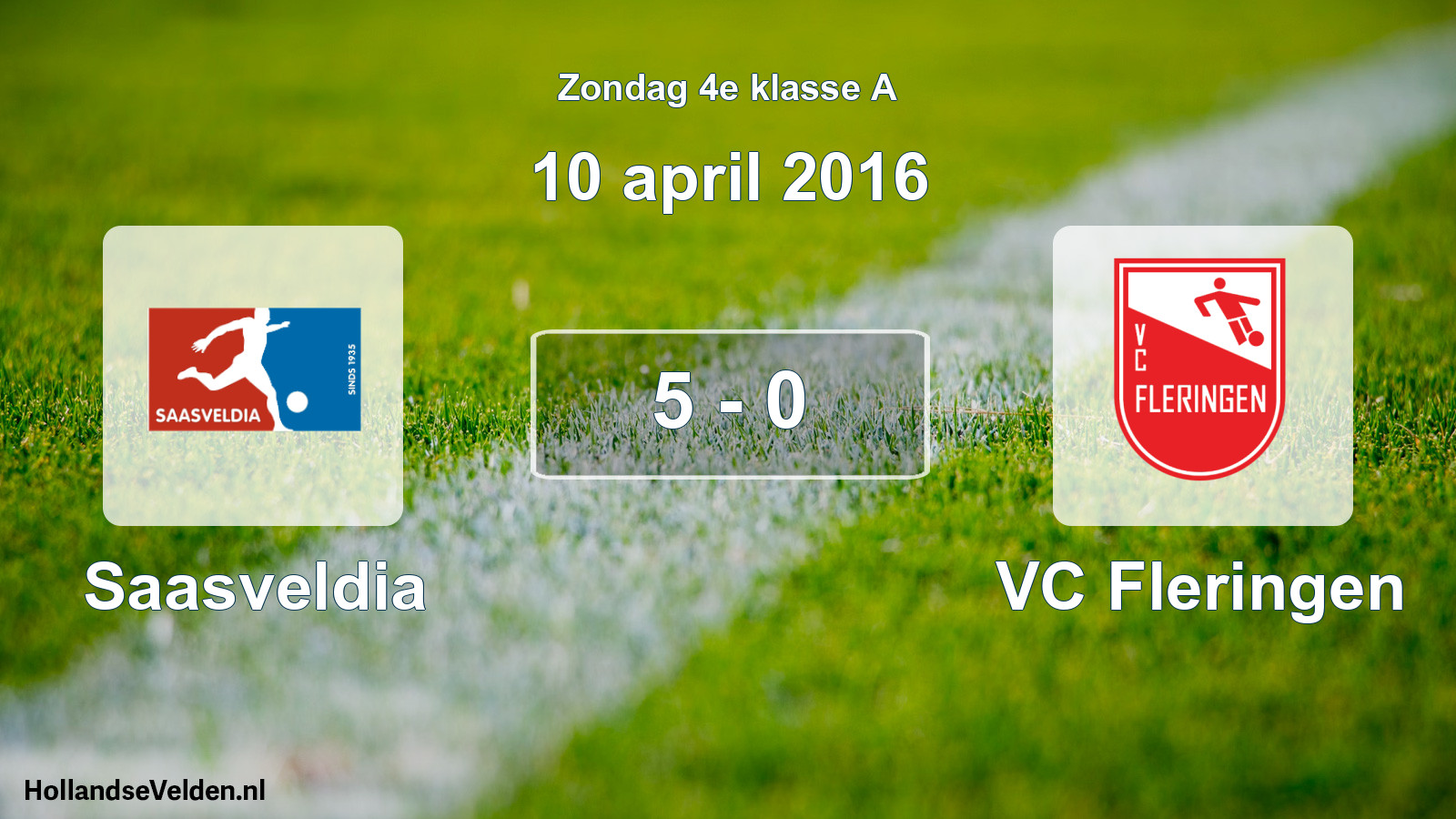 Total number of matches played: Saasveldia - VC Fleringen 5 - 0 (10 April 2016)