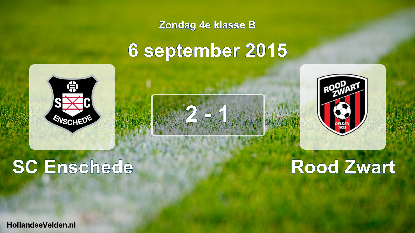 Total number of matches played: SC Enschede - Rood Zwart 2 - 1 (6 September 2015)