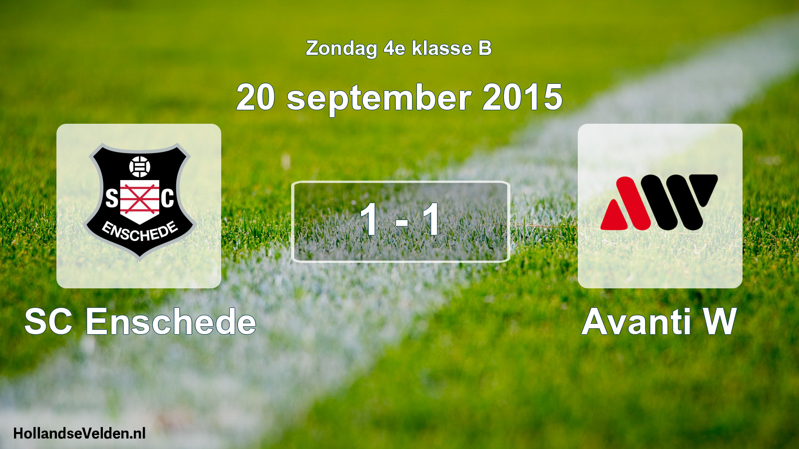 Total number of matches played: SC Enschede - Avanti W 1 - 1 (20 September 2015)