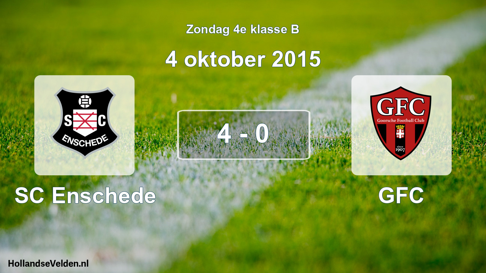 Total number of matches played: SC Enschede - GFC 4 - 0 (4 October 2015)