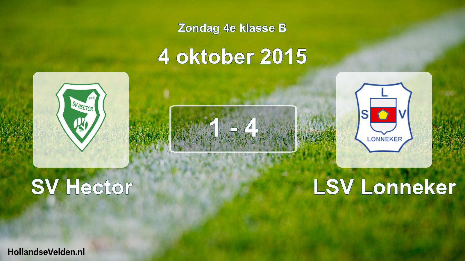 Total number of matches played: SV Hector - LSV Lonneker 1 - 4 (4 October 2015)
