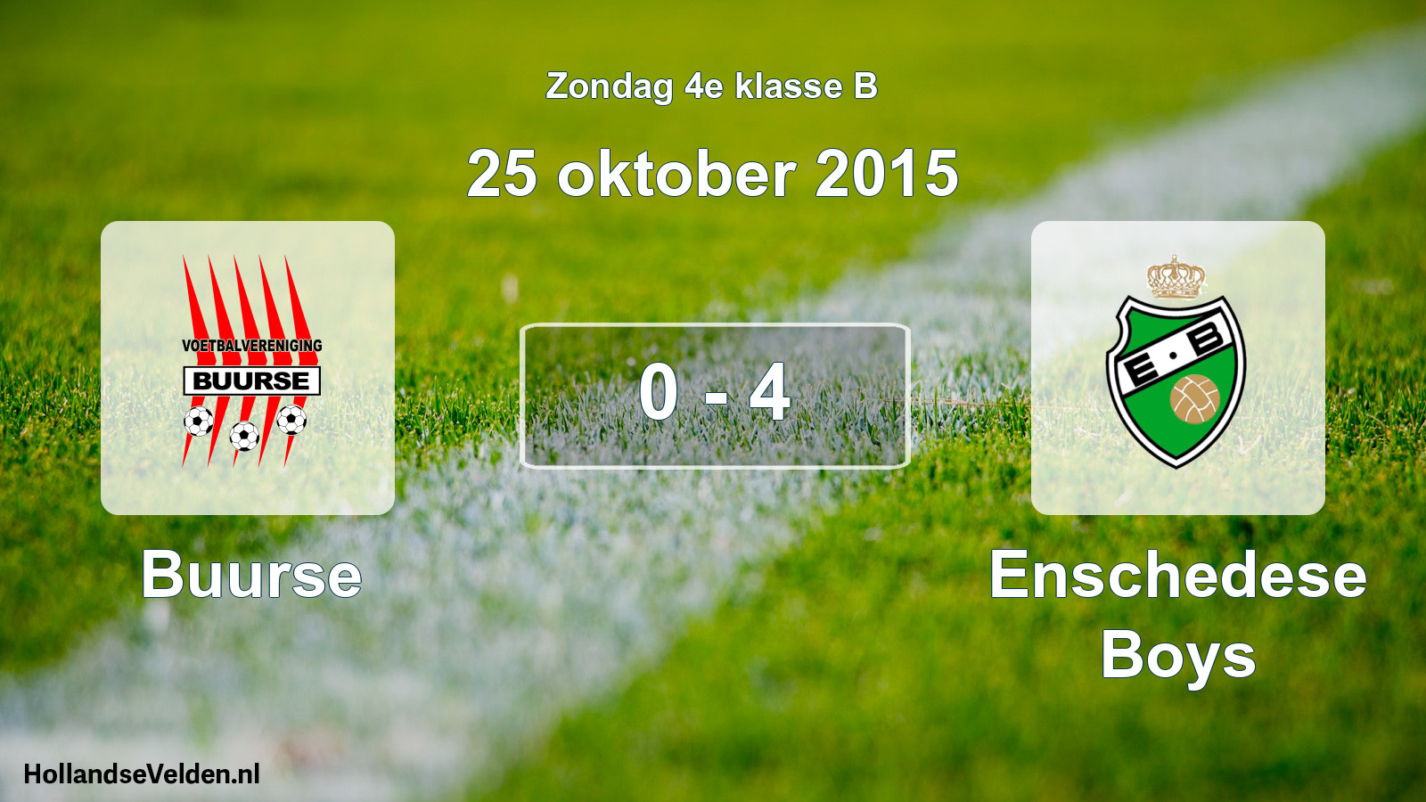 Total number of matches played: Buurse - Enschedese Boys 0 - 4 (25 October 2015)