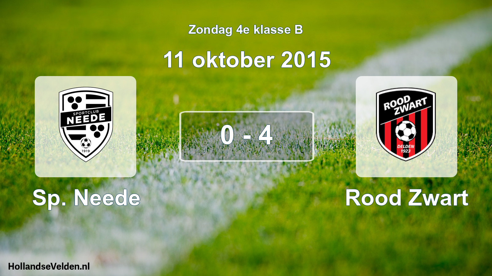 Total number of matches played: Sp. Neede - Rood Zwart 0 - 4 (11 October 2015)