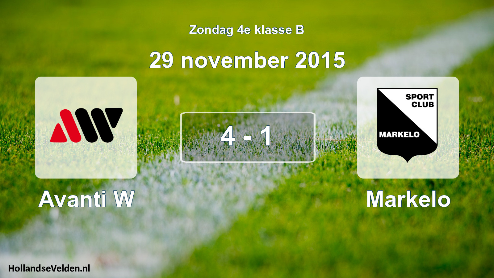 Total number of matches played: Avanti W - Markelo 4 - 1 (29 November 2015)