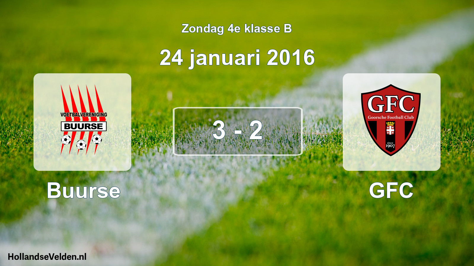 Total number of matches played: Buurse - GFC 3 - 2 (24 January 2016)