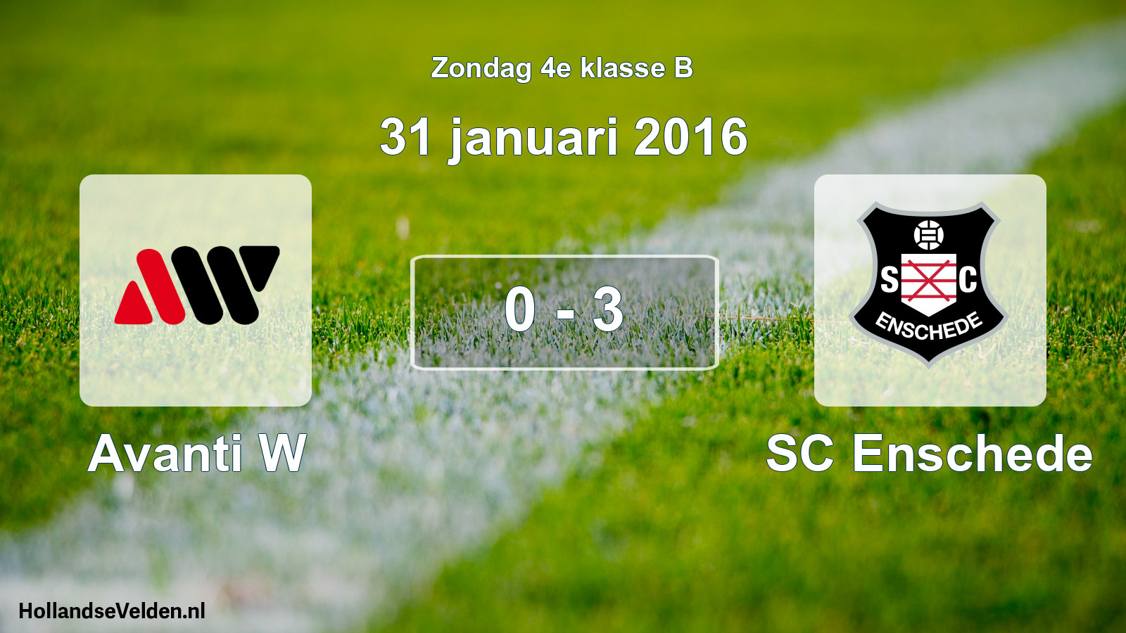 Total number of matches played: Avanti W - SC Enschede 0 - 3 (31 January 2016)