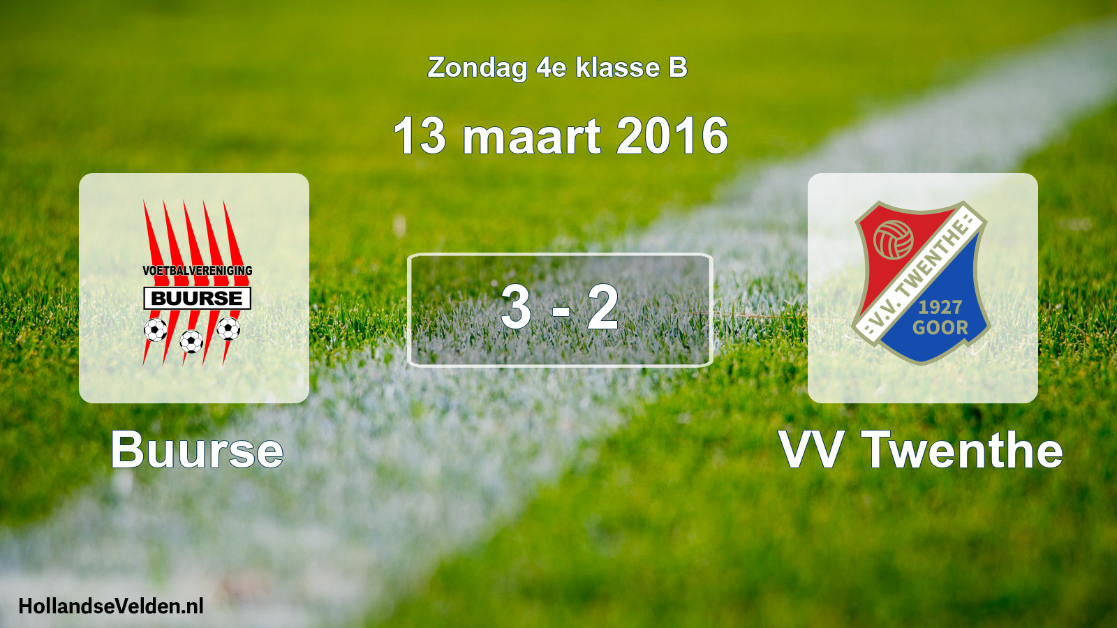 Total number of matches played: Buurse - VV Twenthe 3 - 2 (13 March 2016)