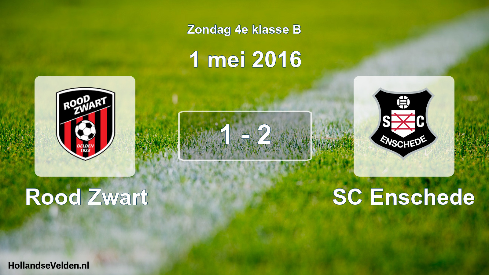 Total number of matches played: Rood Zwart - SC Enschede 1 - 2 (1 May 2016)