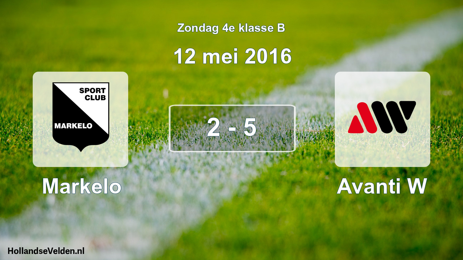 Total number of matches played: Markelo - Avanti W 2 - 5 (12 May 2016)