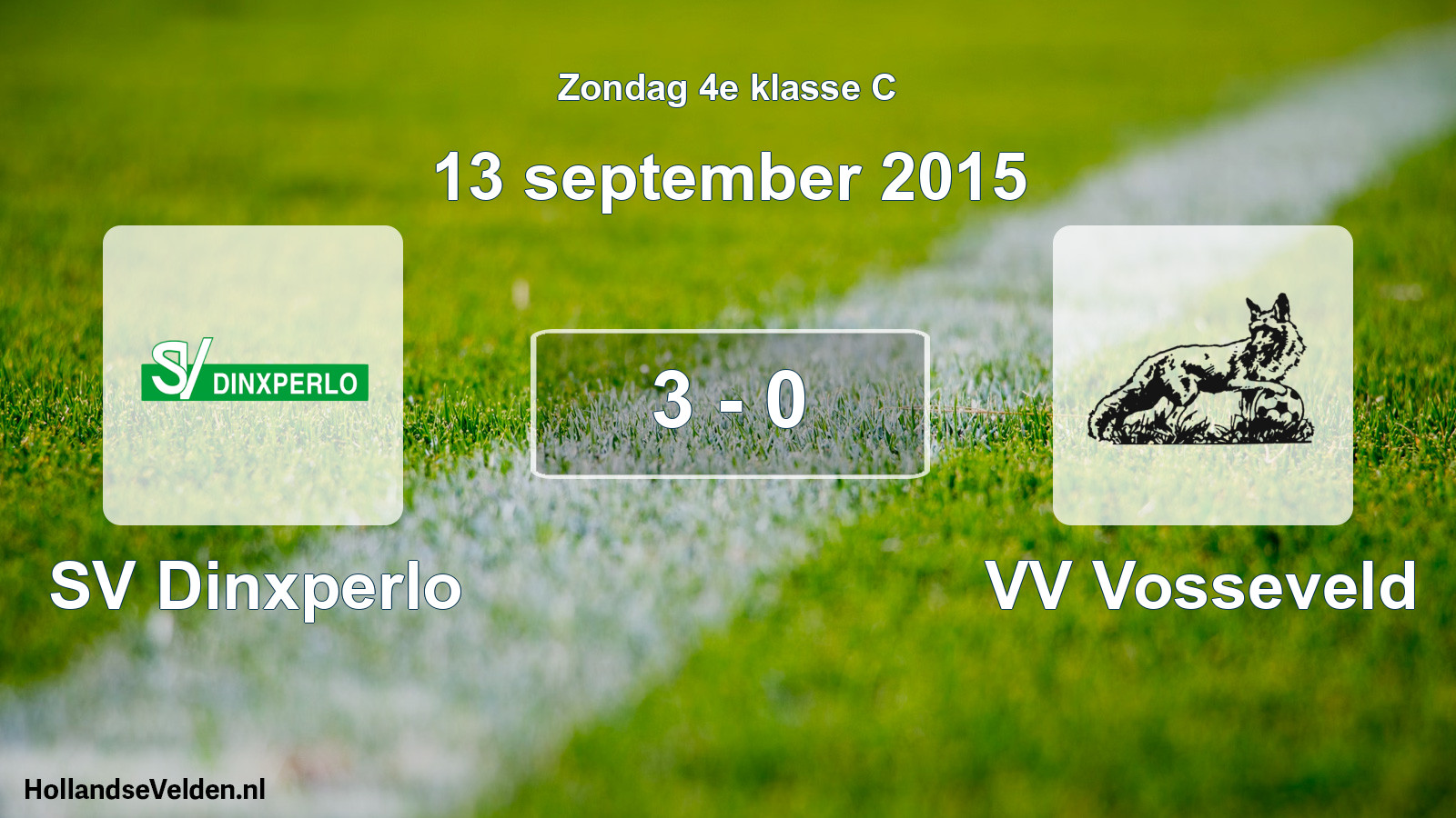 Total number of matches played: SV Dinxperlo - VV Vosseveld 3 - 0 (13 September 2015)