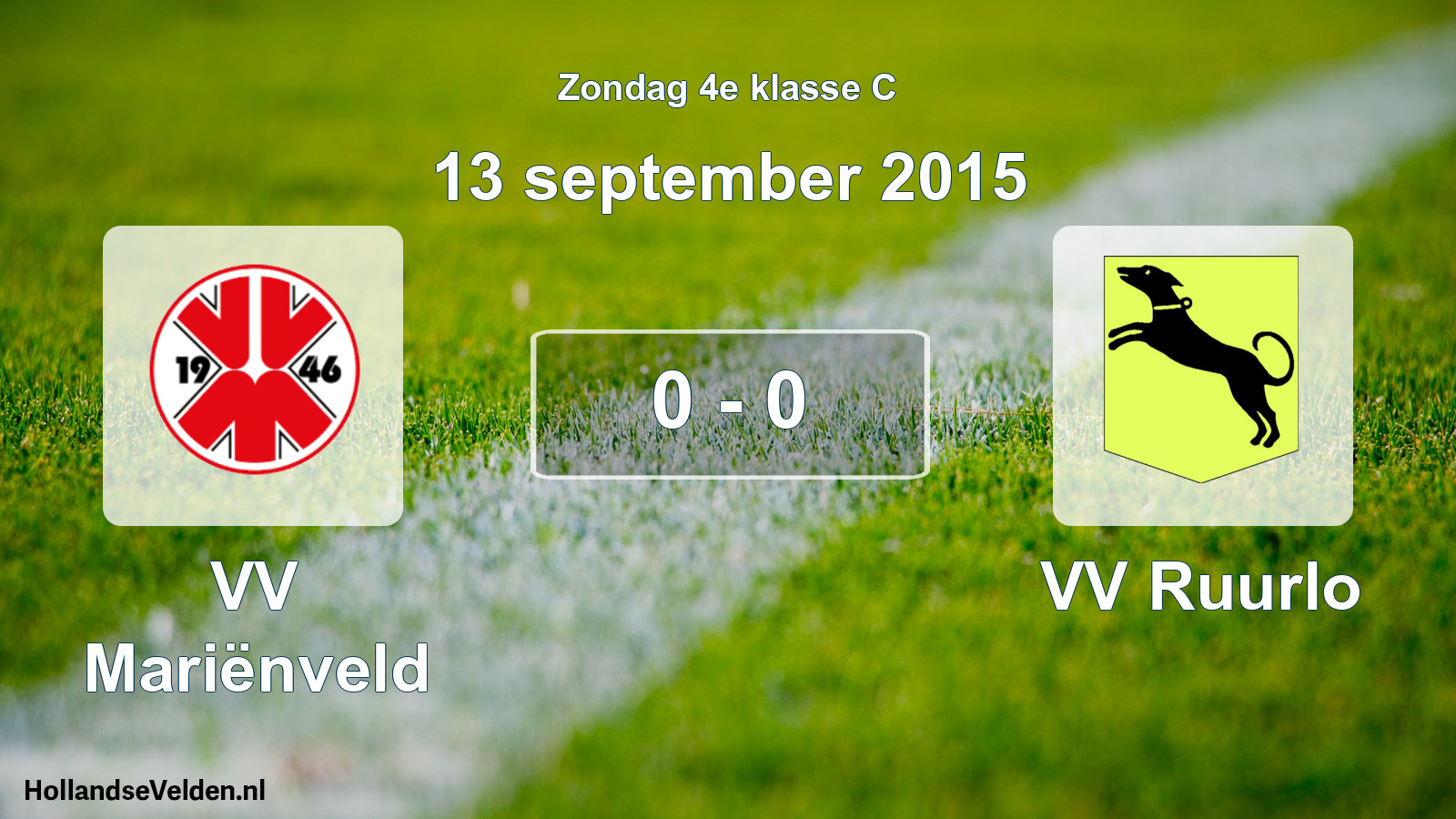 Total number of matches played: VV Mariënveld - VV Ruurlo 0 - 0 (13 September 2015)