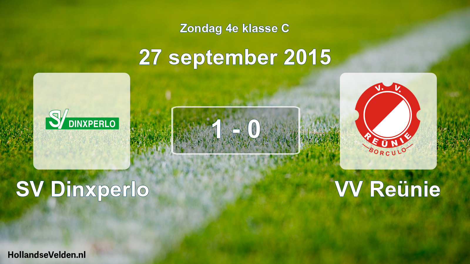 Total number of matches played: SV Dinxperlo - VV Reünie 1 - 0 (27 September 2015)