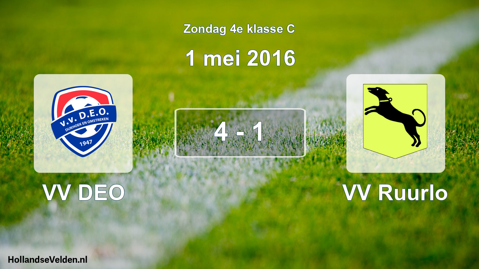 Total number of matches played: VV DEO - VV Ruurlo 4 - 1 (1 May 2016)