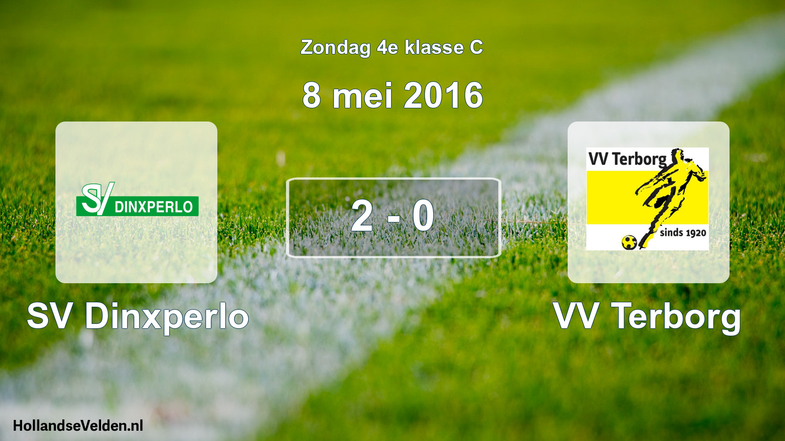 Total number of matches played: SV Dinxperlo - VV Terborg 2 - 0 (8 May 2016)