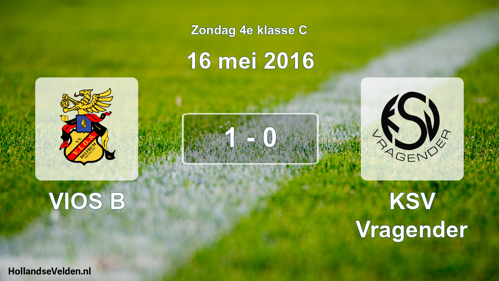 Total number of matches played: VIOS B - KSV Vragender 1 - 0 (16 May 2016)