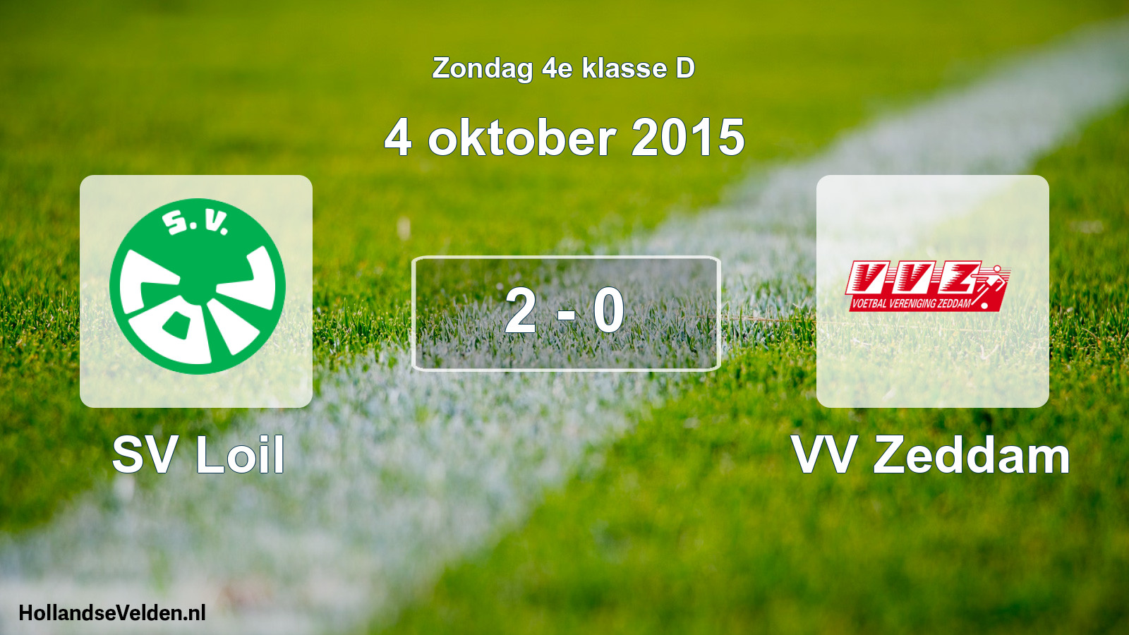 Total number of matches played: SV Loil - VV Zeddam 2 - 0 (4 October 2015)