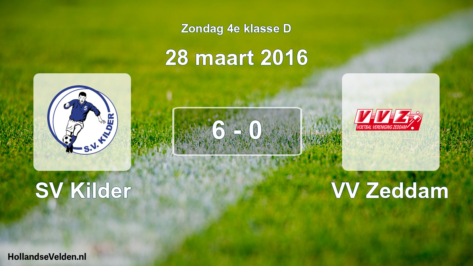 Total number of matches played: SV Kilder - VV Zeddam 6 - 0 (28 March 2016)