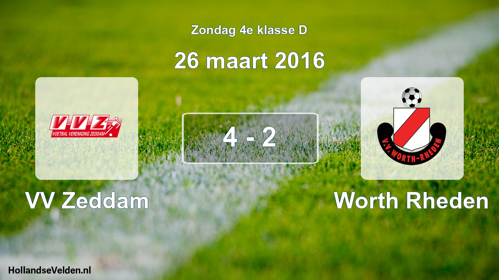 Total number of matches played: VV Zeddam - Worth Rheden 4 - 2 (26 March 2016)