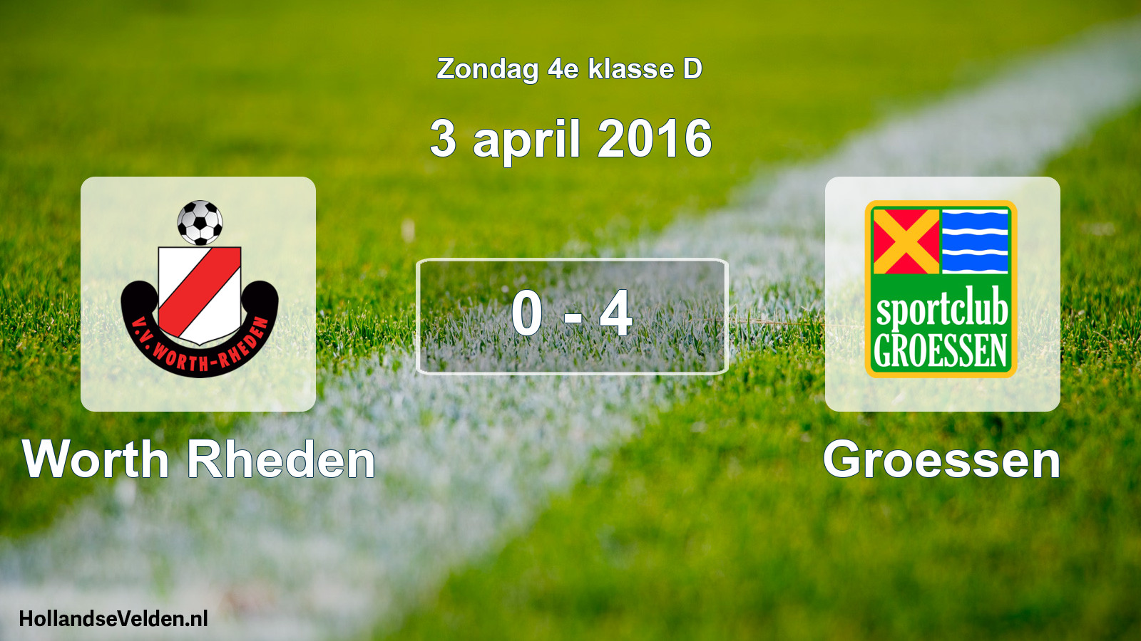 Total number of matches played: Worth Rheden - Groessen 0 - 4 (3 April 2016)