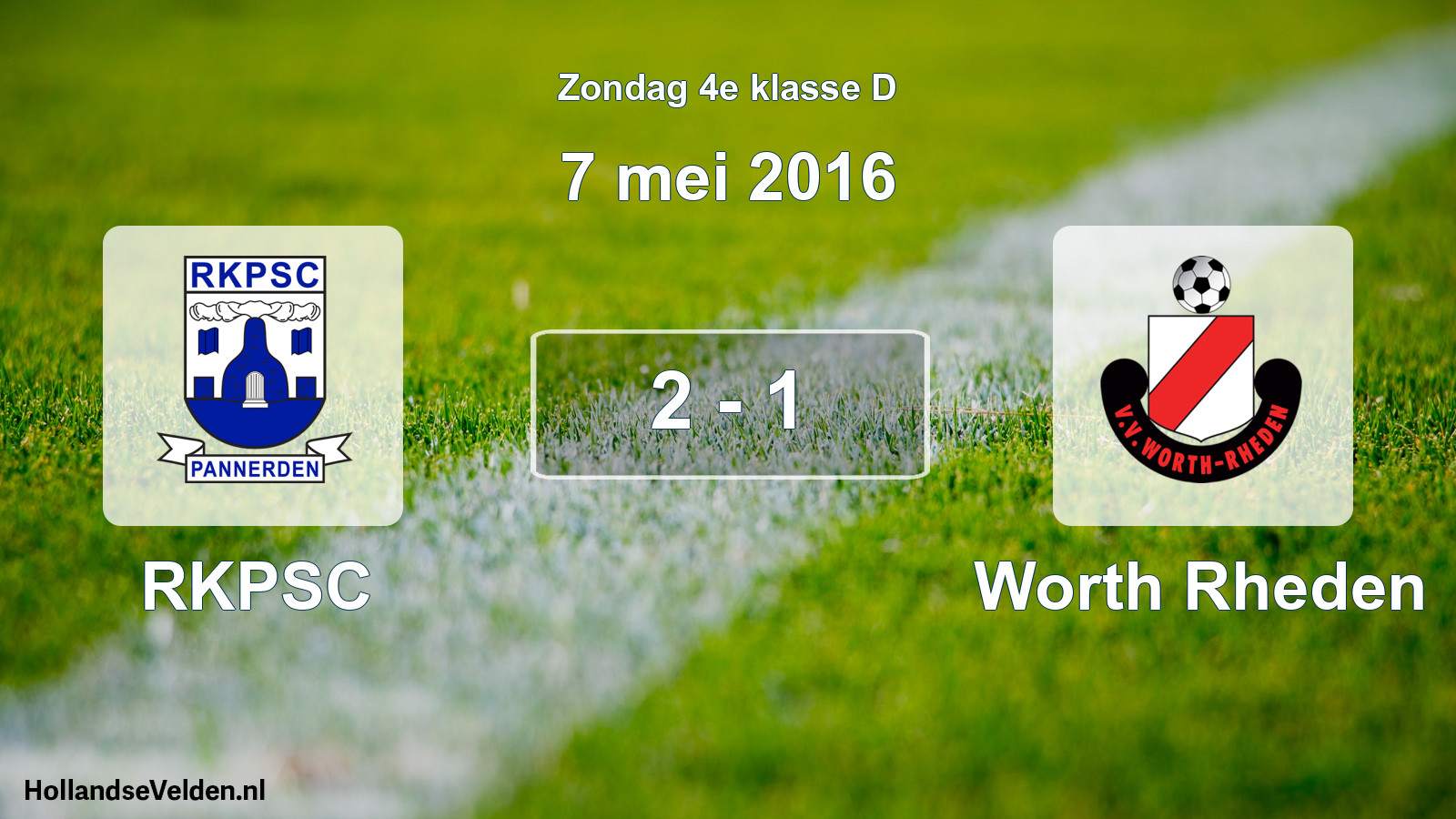 Total number of matches played: RKPSC - Worth Rheden 2 - 1 (7 May 2016)