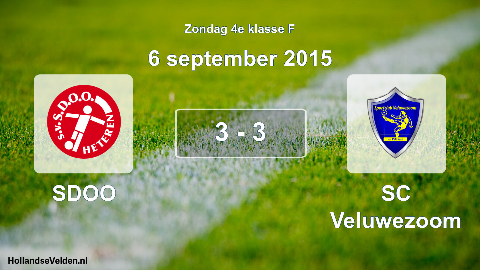 Total number of matches played: SDOO - SC Veluwezoom 3 - 3 (6 September 2015)