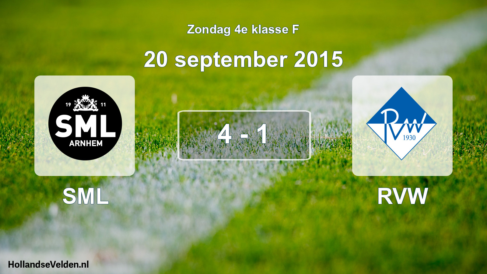 Total number of matches played: SML - RVW 4 - 1 (20 September 2015)