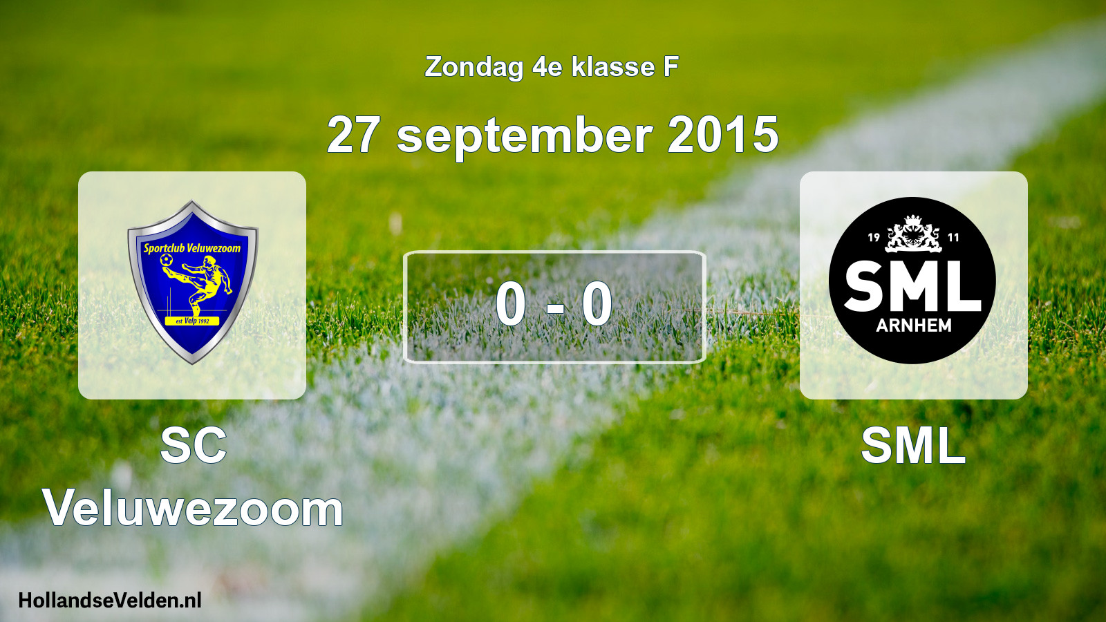 Total number of matches played: SC Veluwezoom - SML 0 - 0 (27 September 2015)