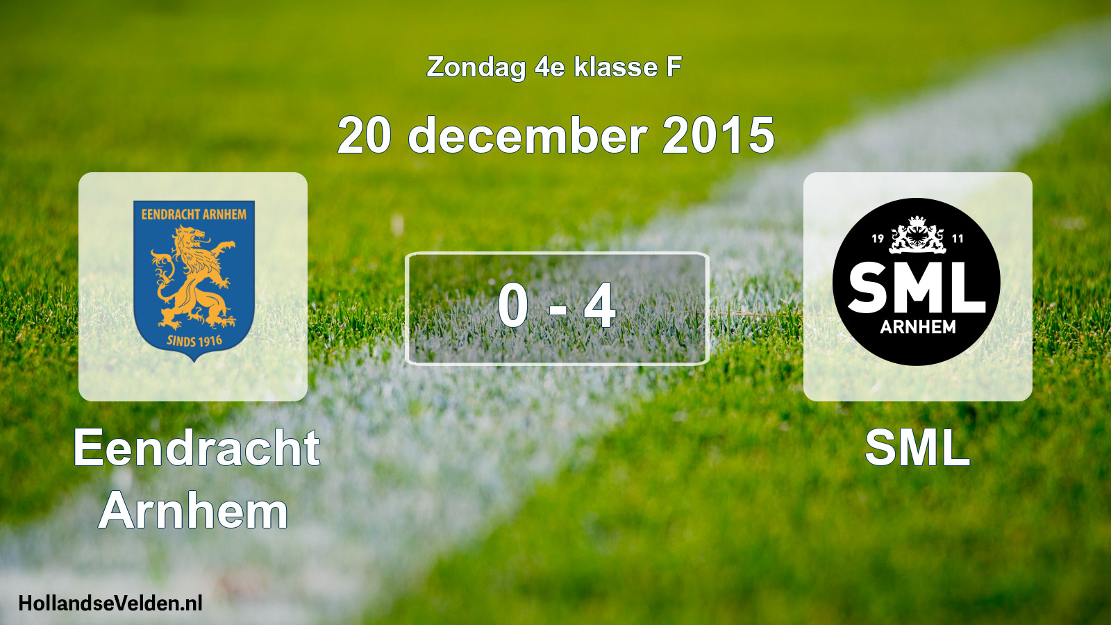 Total number of matches played: Eendracht Arnhem - SML 0 - 4 (20 December 2015)