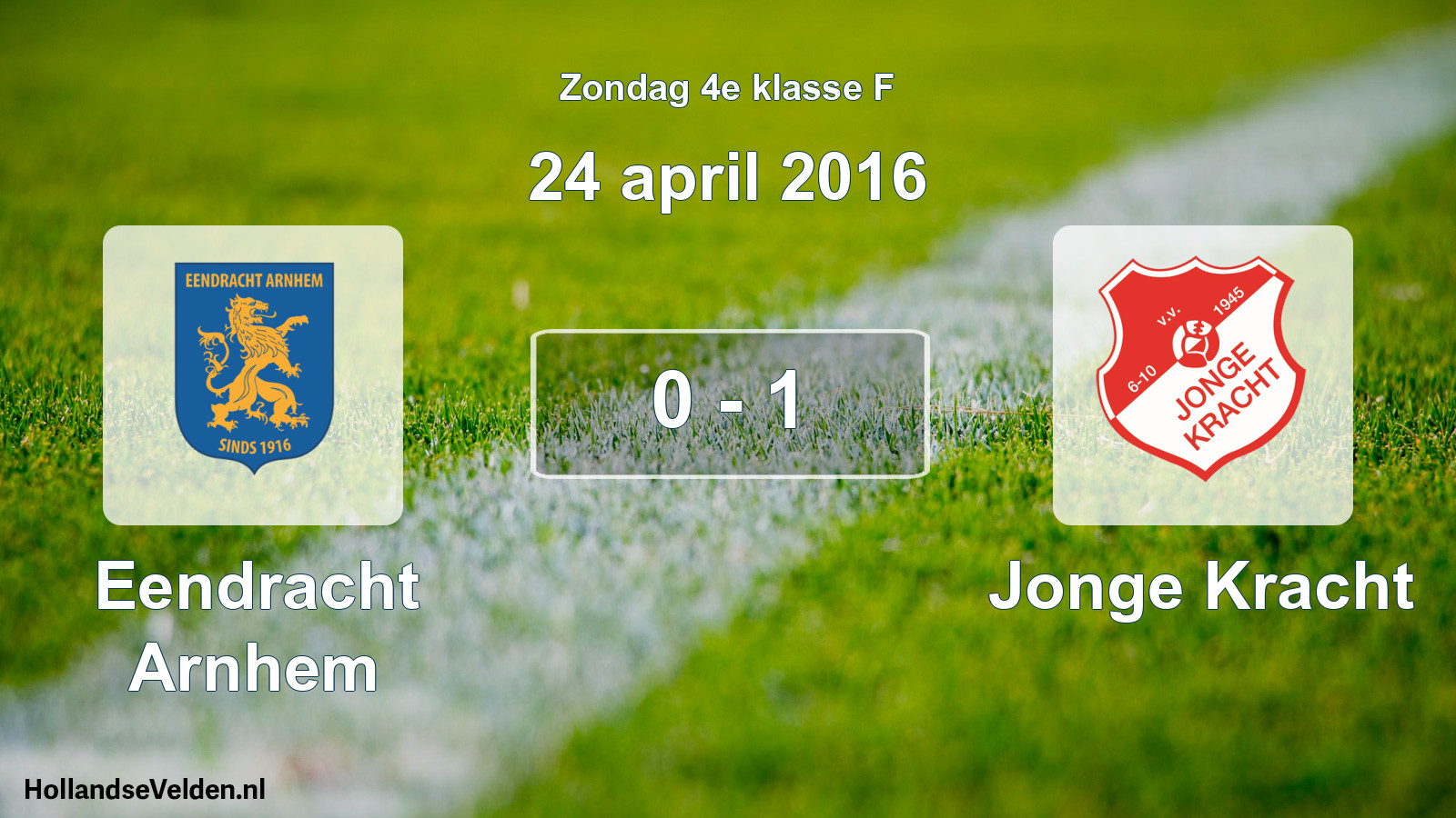Total number of matches played: Eendracht Arnhem - Jonge Kracht 0 - 1 (24 April 2016)