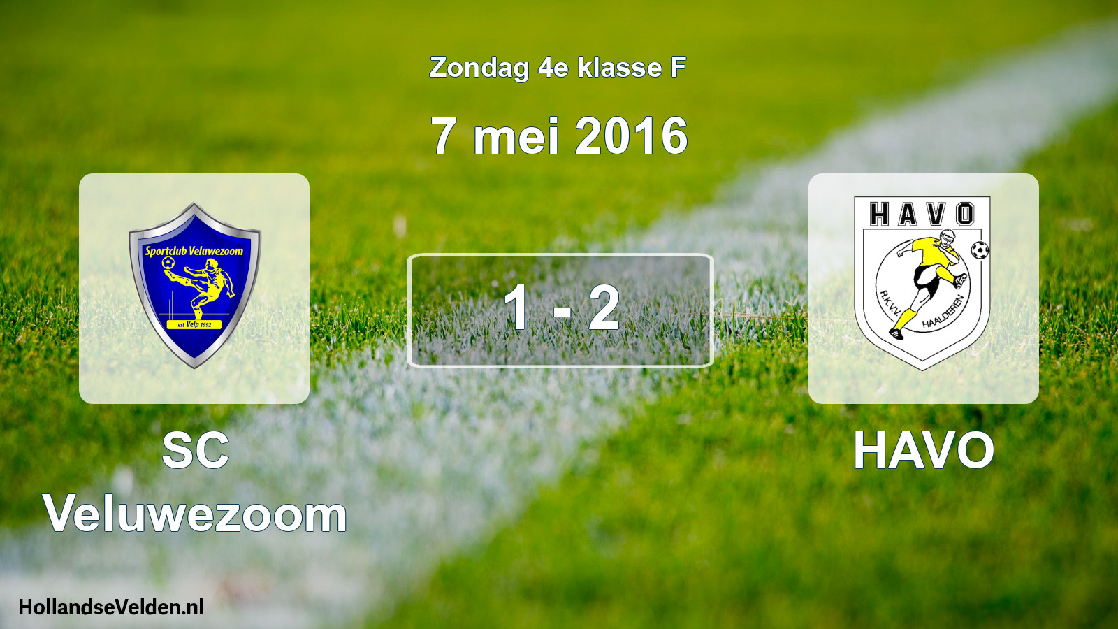 Total number of matches played: SC Veluwezoom - HAVO 1 - 2 (7 May 2016)
