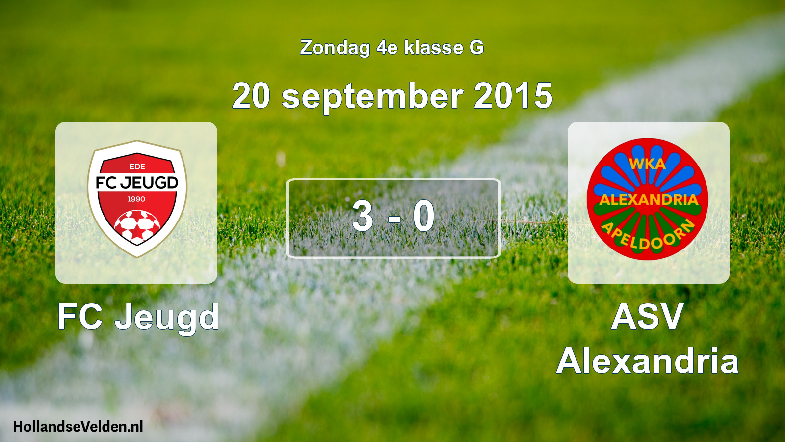 Total number of matches played: FC Jeugd - ASV Alexandria 3 - 0 (20 September 2015)