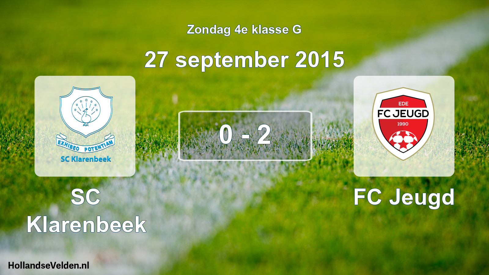 Total number of matches played: SC Klarenbeek - FC Jeugd 0 - 2 (27 September 2015)