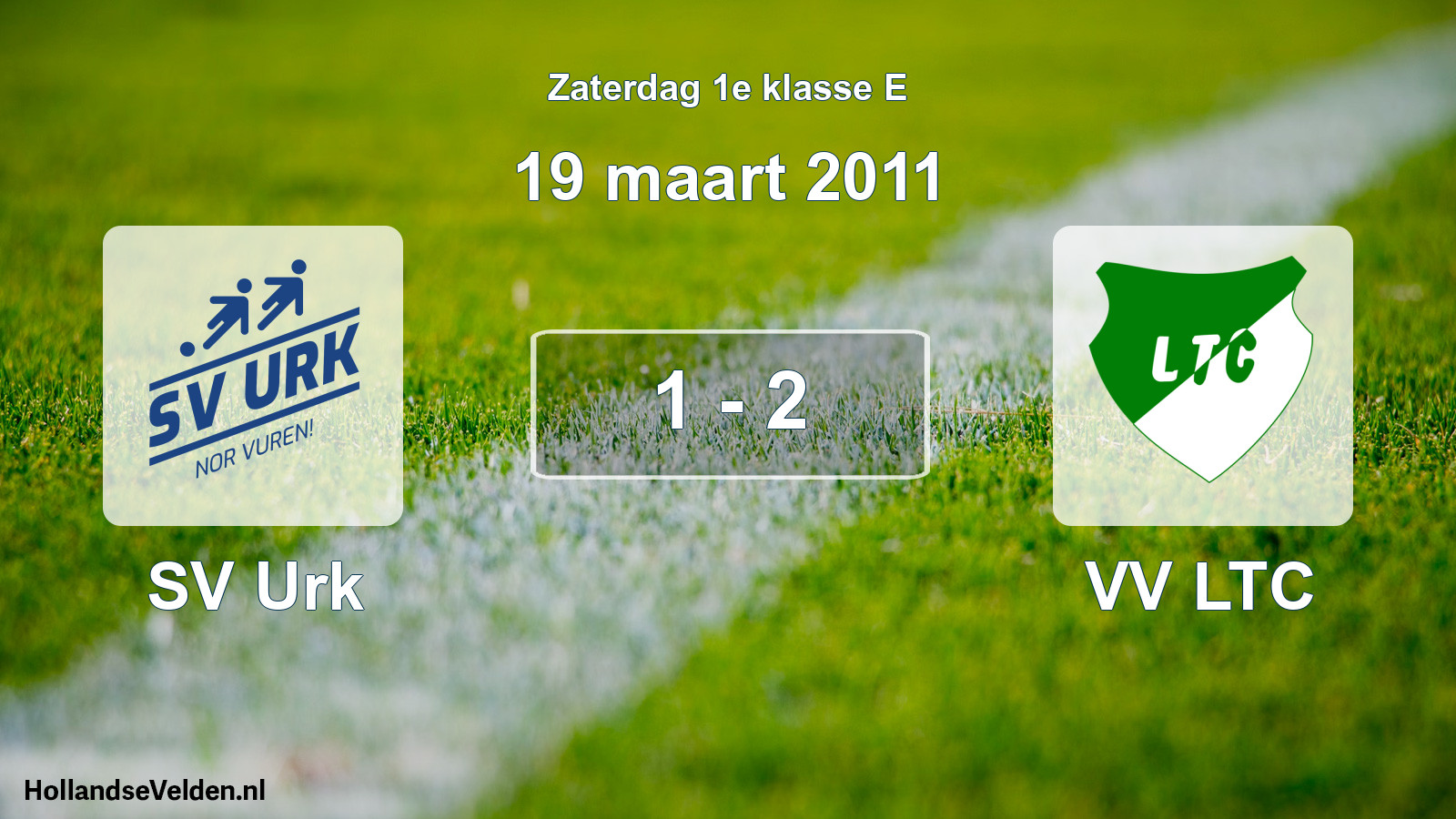 Total number of matches played: SV Urk - VV LTC 1 - 2 (19 March 2011)