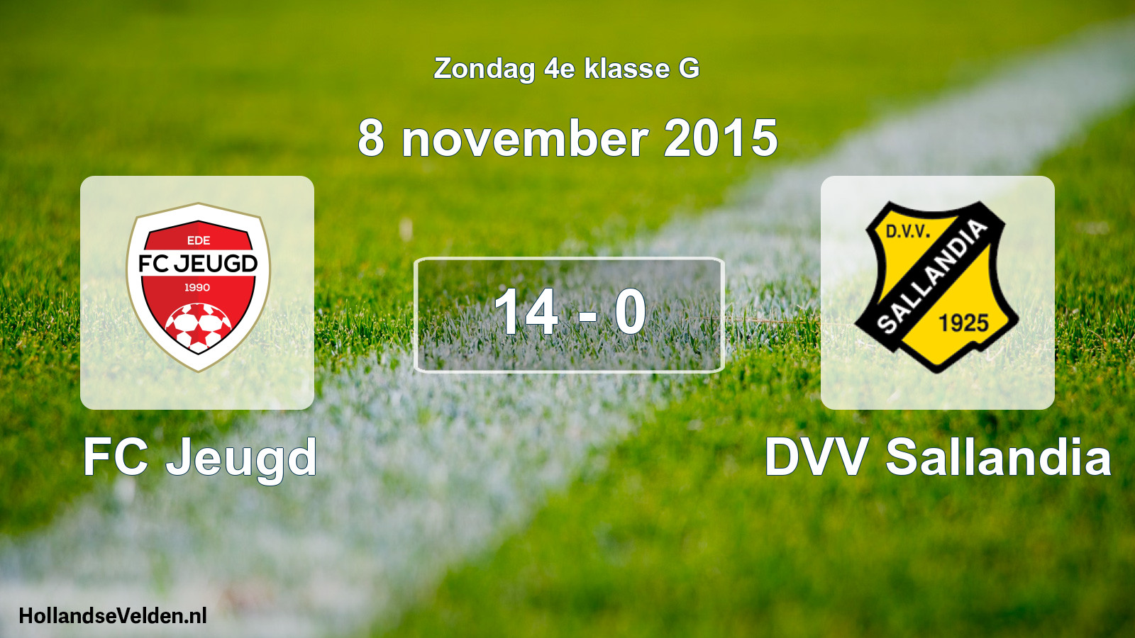 Total number of matches played: FC Jeugd - DVV Sallandia 14 - 0 (8 November 2015)