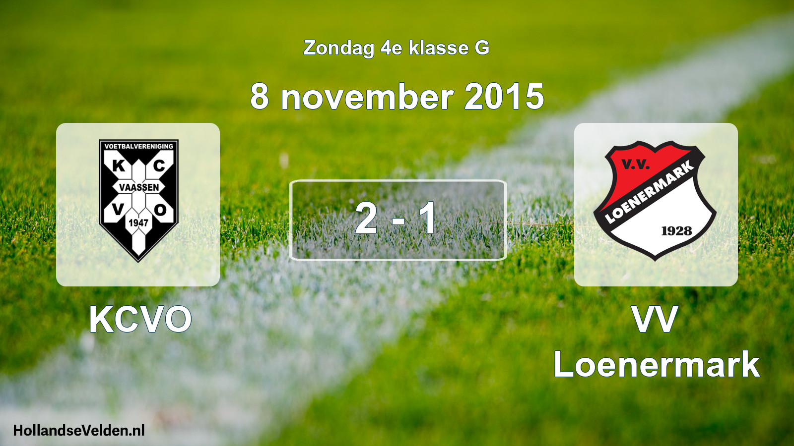 Total number of matches played: KCVO - VV Loenermark 2 - 1 (8 November 2015)