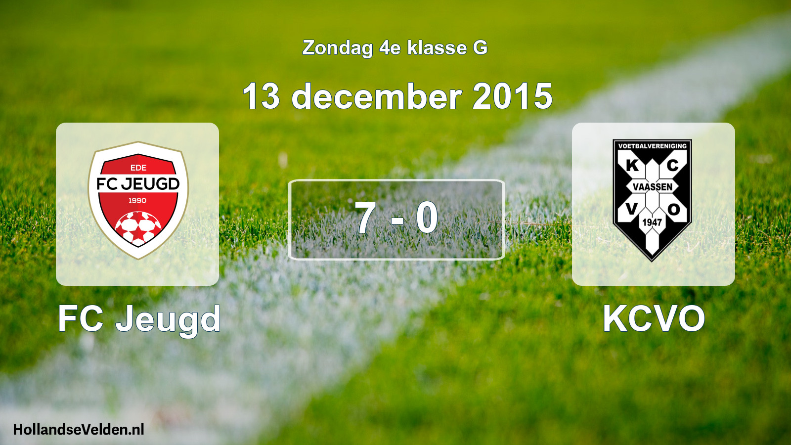 Total number of matches played: FC Jeugd - KCVO 7 - 0 (13 December 2015)