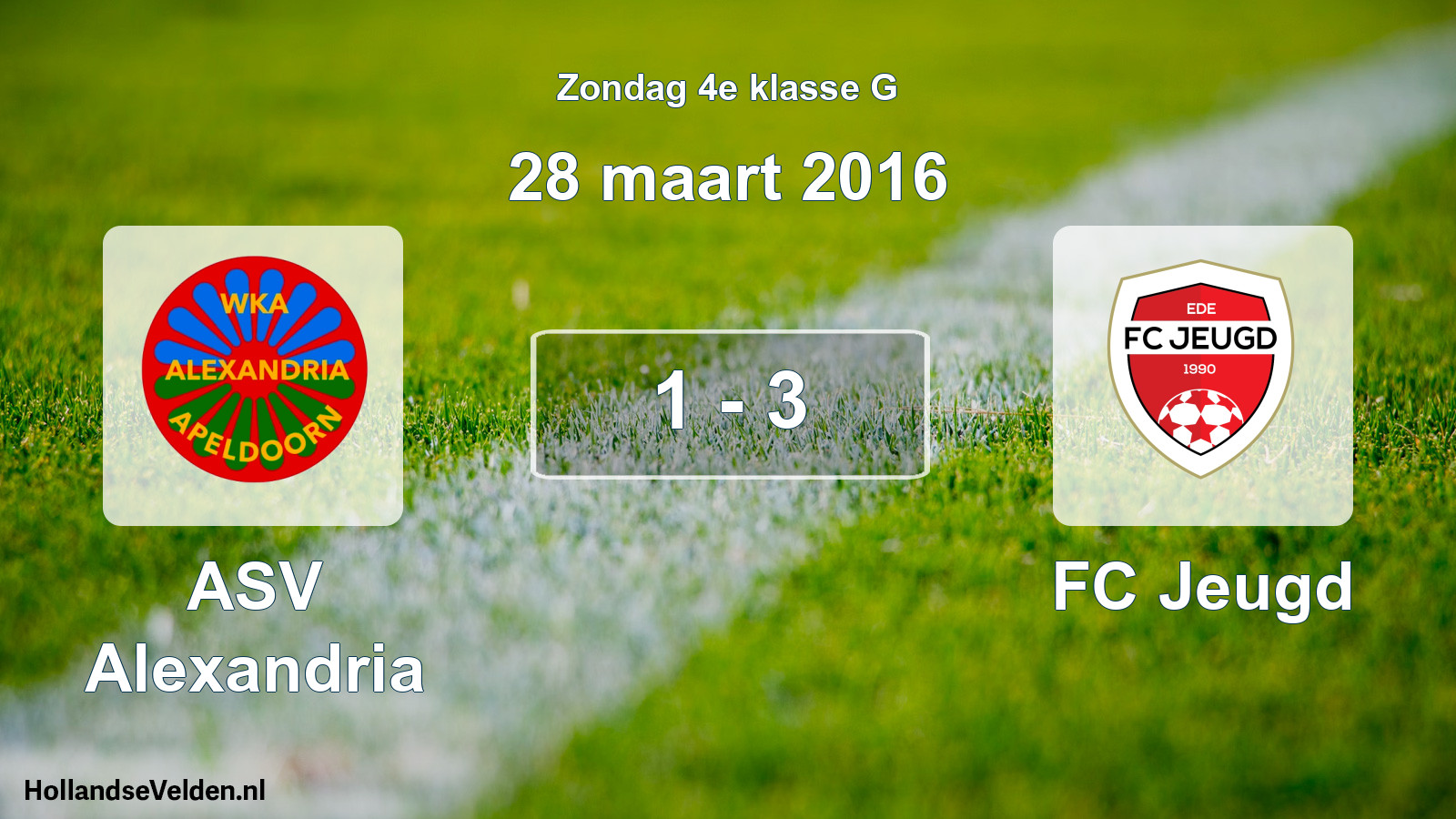 Total number of matches played: ASV Alexandria - FC Jeugd 1 - 3 (28 March 2016)