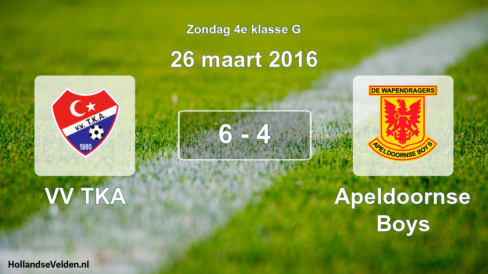Total number of matches played: VV TKA - Apeldoornse Boys 6 - 4 (26 March 2016)