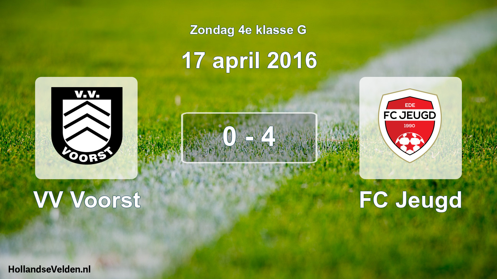 Total number of matches played: VV Voorst - FC Jeugd 0 - 4 (17 April 2016)