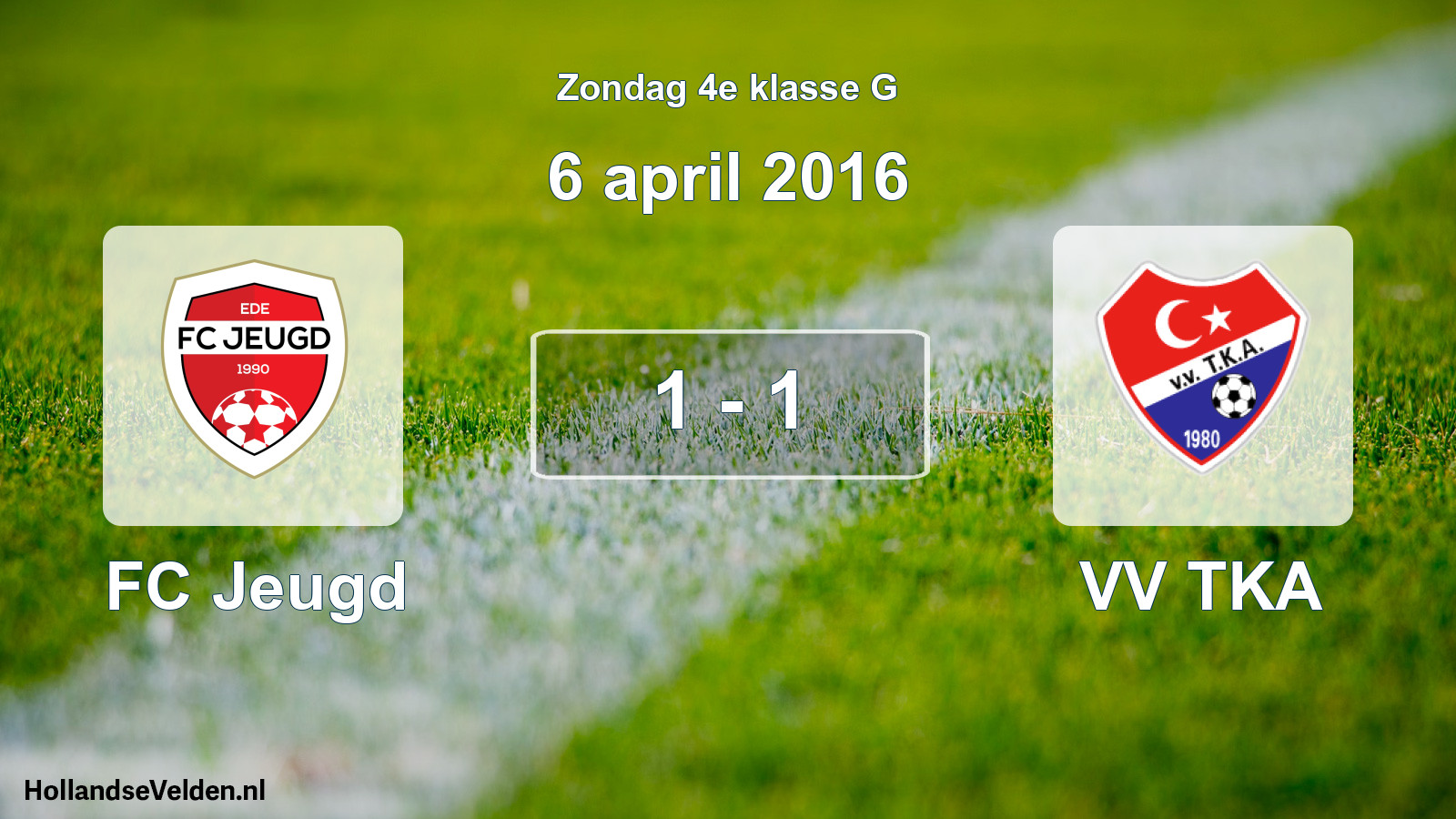 Total number of matches played: FC Jeugd - VV TKA 1 - 1 (6 April 2016)