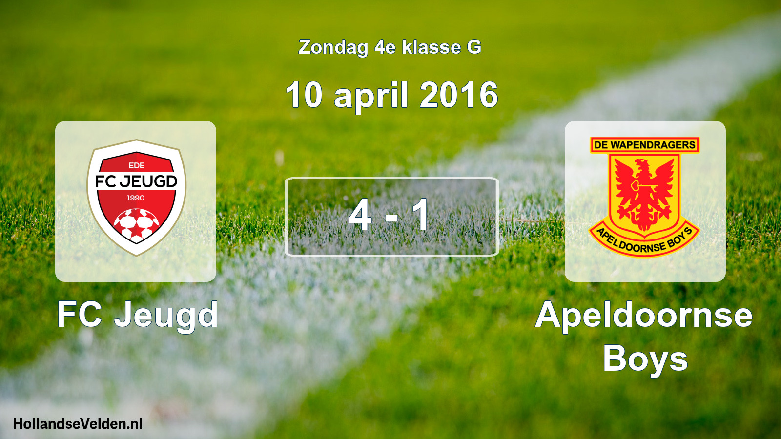 Total number of matches played: FC Jeugd - Apeldoornse Boys 4 - 1 (10 April 2016)