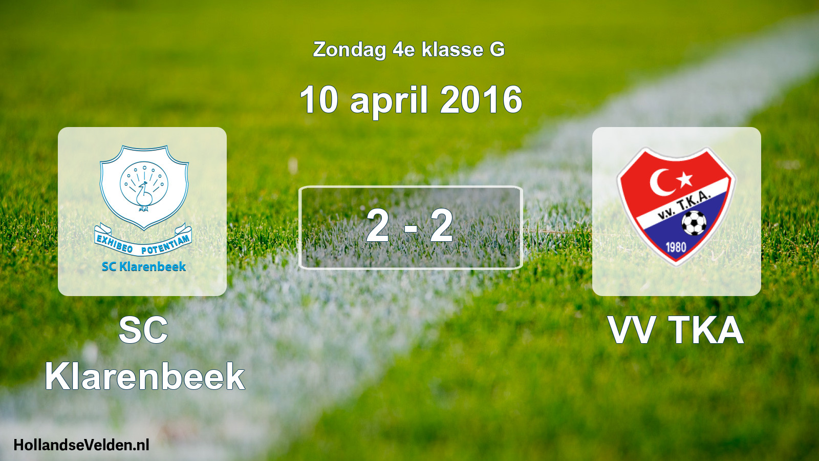 Total number of matches played: SC Klarenbeek - VV TKA 2 - 2 (10 April 2016)