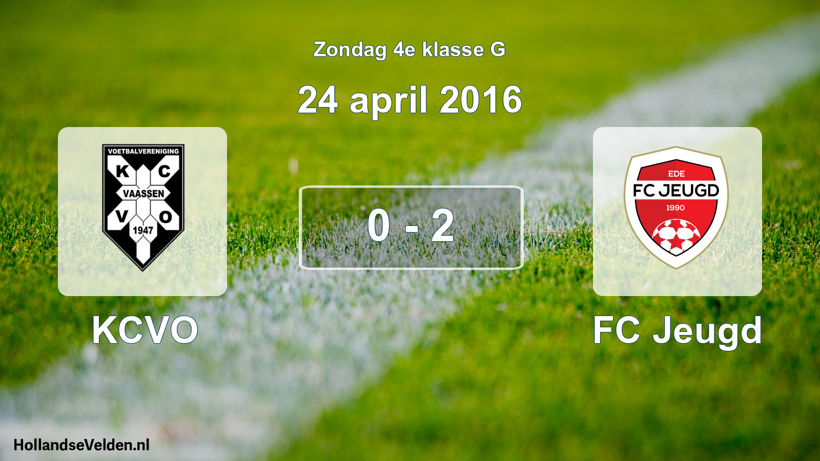 Total number of matches played: KCVO - FC Jeugd 0 - 2 (24 April 2016)