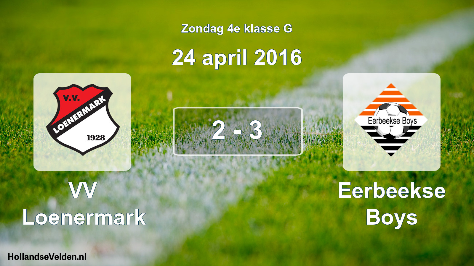 Total number of matches played: VV Loenermark - Eerbeekse Boys 2 - 3 (24 April 2016)
