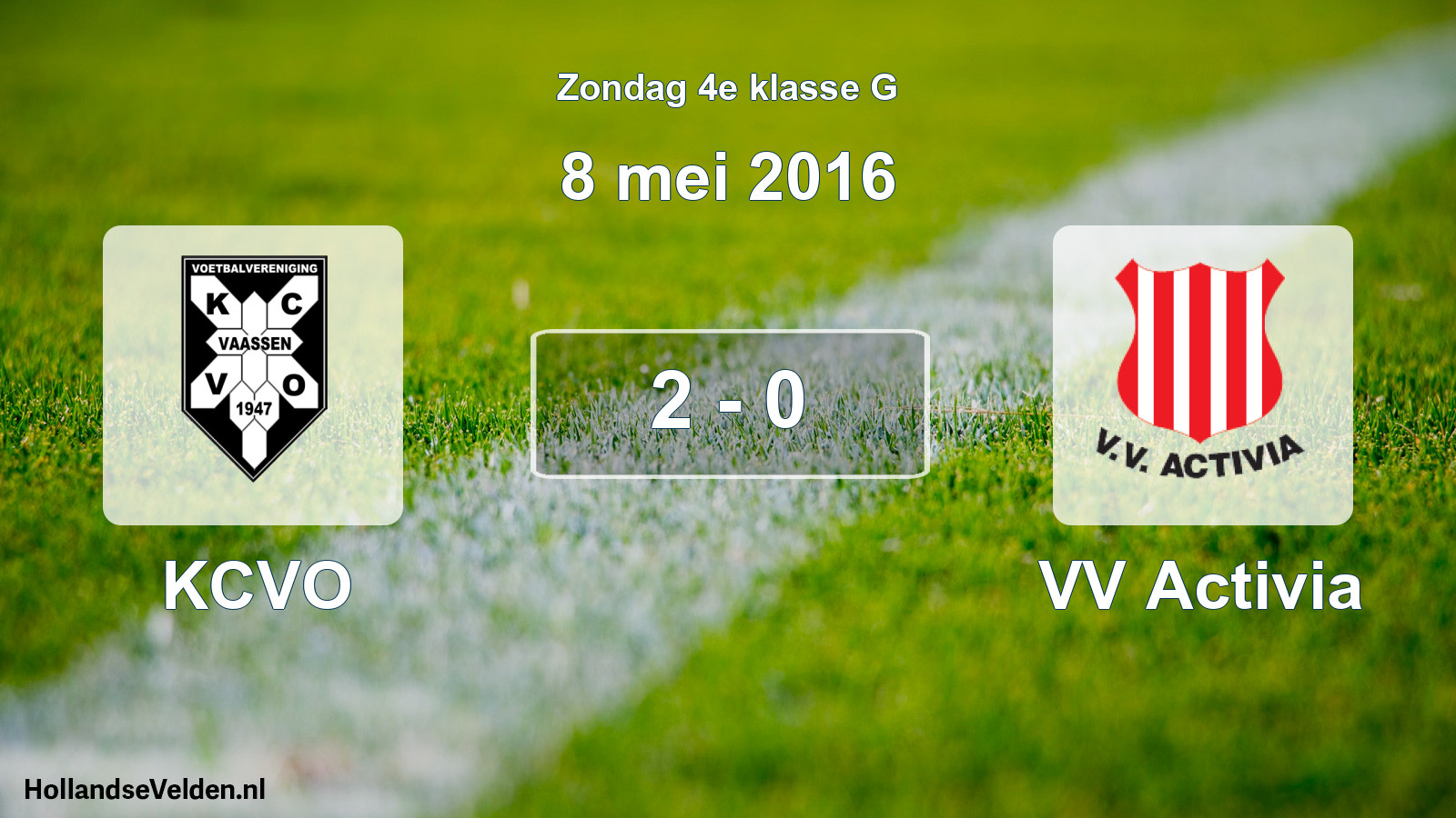 Total number of matches played: KCVO - VV Activia 2 - 0 (8 May 2016)